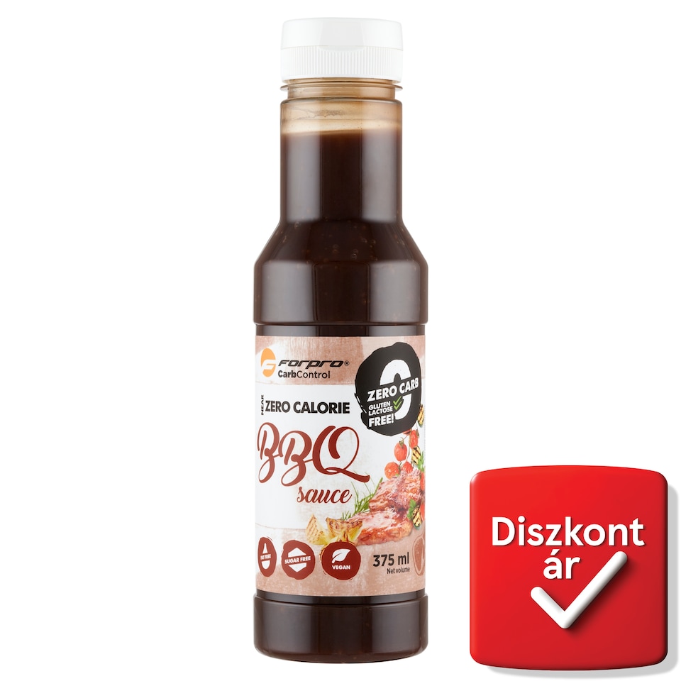 Forpro zerp calorie BBQ szénhidrátmentes szósz 375 ml  1. kép