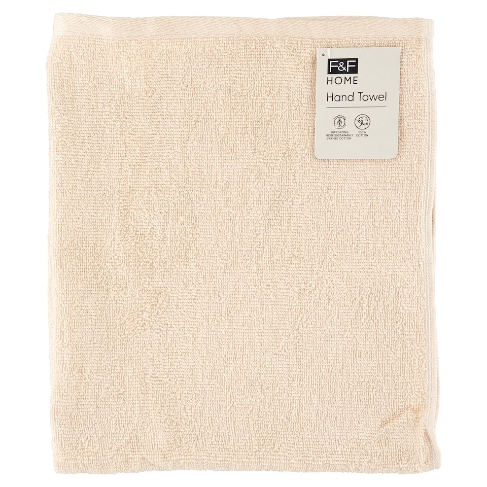 F&F Home Taupe Basic Hand Towel 50 cm x 90 cm