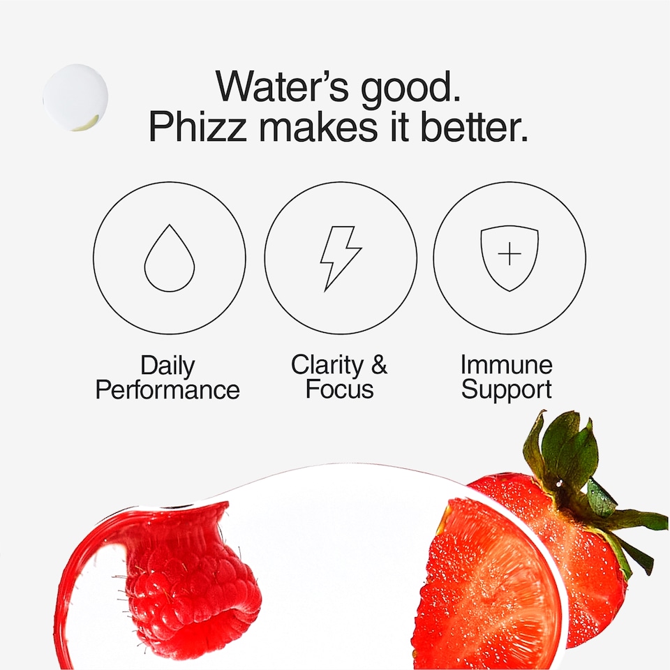 image 1 of Phizz Mixed Berry 3 in 1 Hydration, Electrolytes and Vitamins 10 Tablets 43g