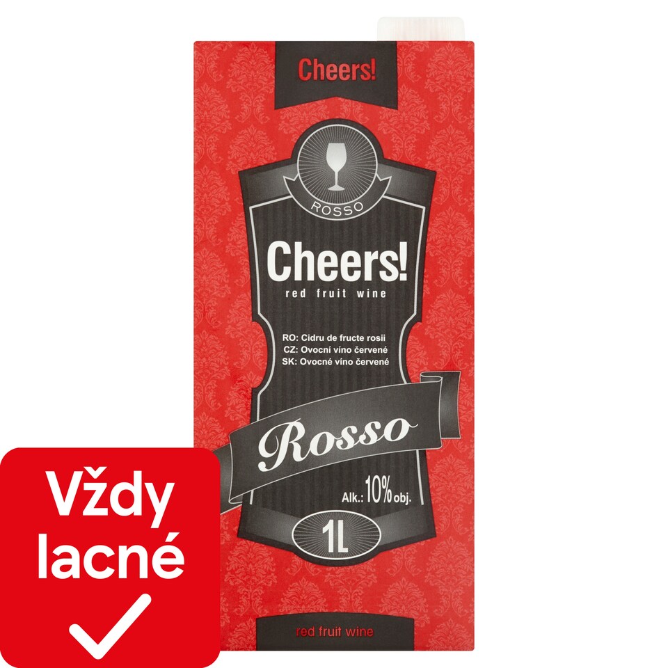 obrázok 1 z Cheers! Rosso ovocné víno červené 1 l