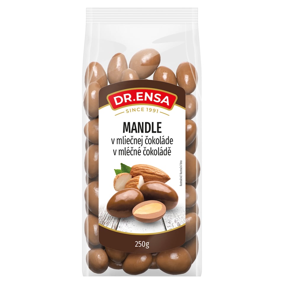 Dr. Ensa Mandle v mliečnej čokoláde 250 g