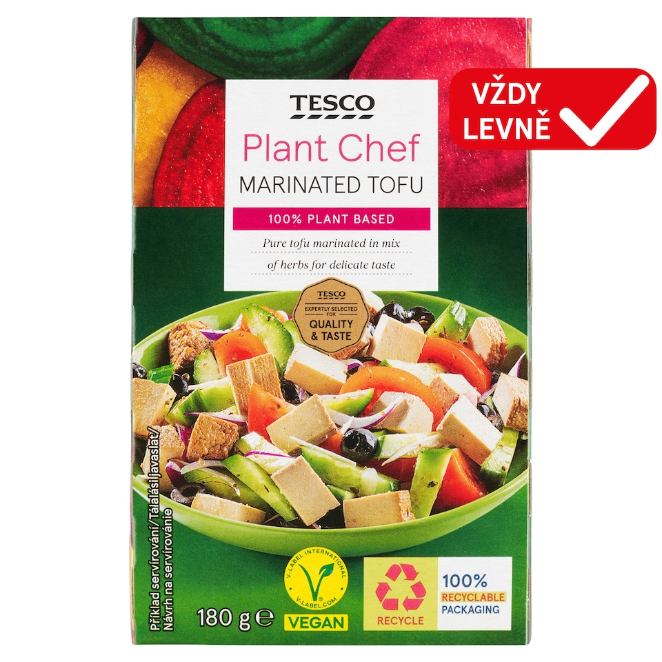 Obrázek 1 pro produkt Tesco Plant Chef Marinované tofu 180g