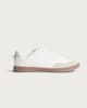 image 1 of F&F Colour Block Contrast Sole Lace Up Trainers in White
