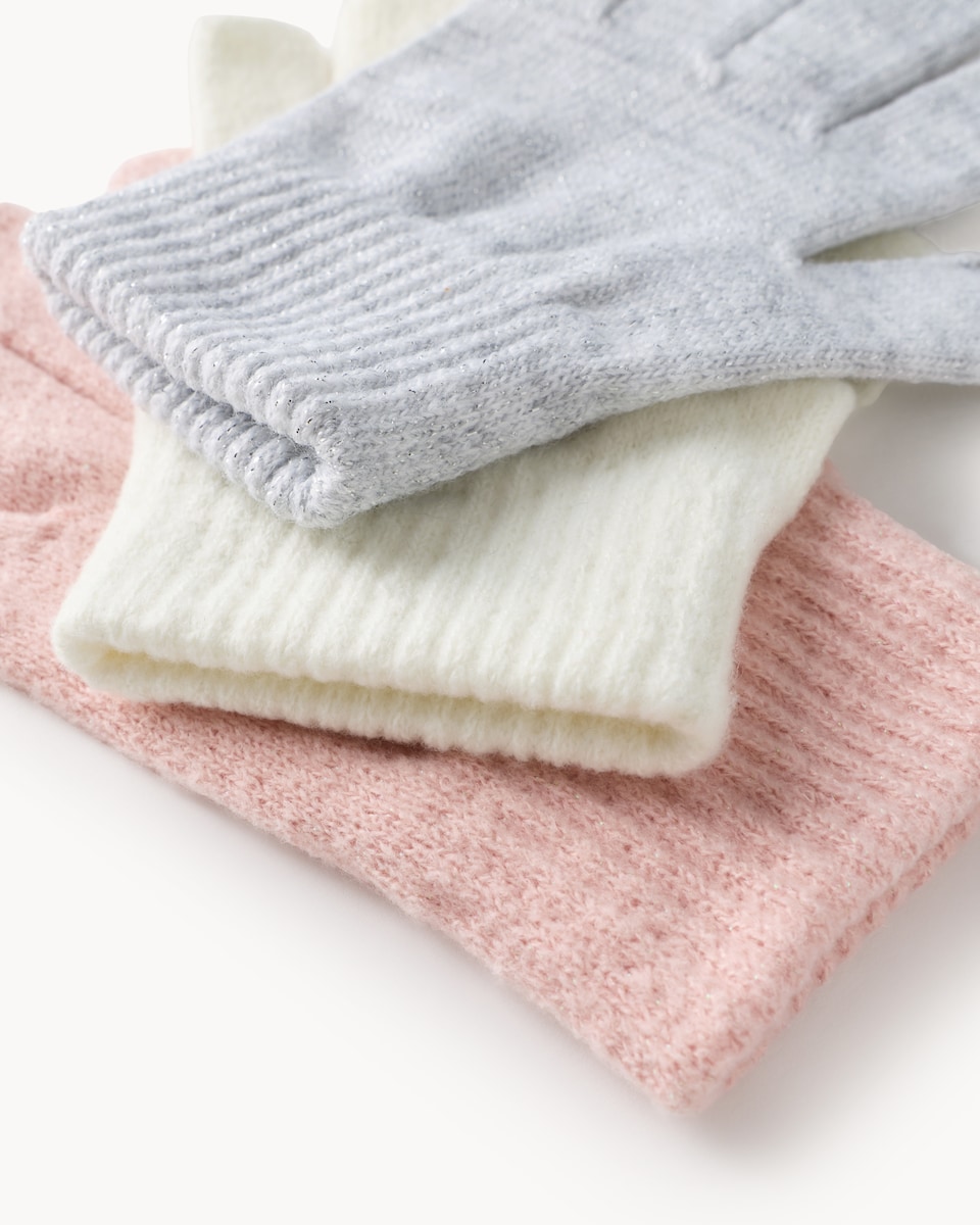 image 1 of F&F Girls 3-Pack Magic Gloves in Multi
