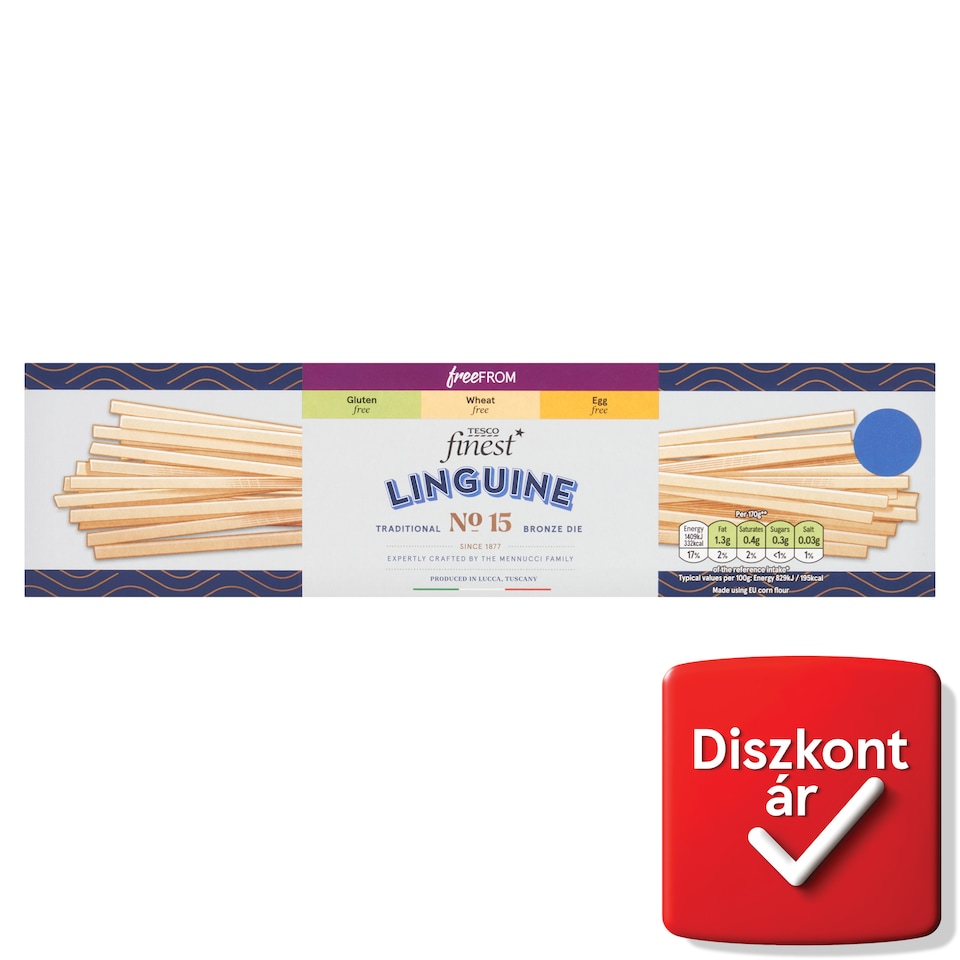 Tesco Finest Free From Linguine gluténmentes, tojásmentes száraztészta 400 g