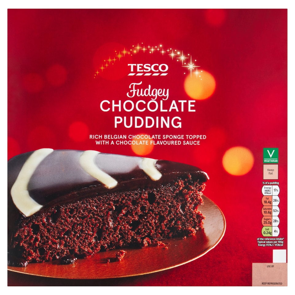 Tesco Festive Chocolate Pudding 510g