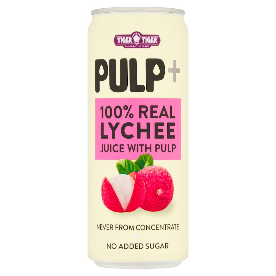 TIGER TIGER PULP+ 100% REAL LYCHEE JUICE WITH PULP 320ML