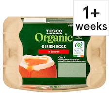 Tesco Organic Eggs Medium Box Of 6