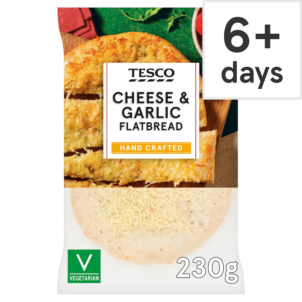 Tesco Cheese and Garlic Flatbread 230g