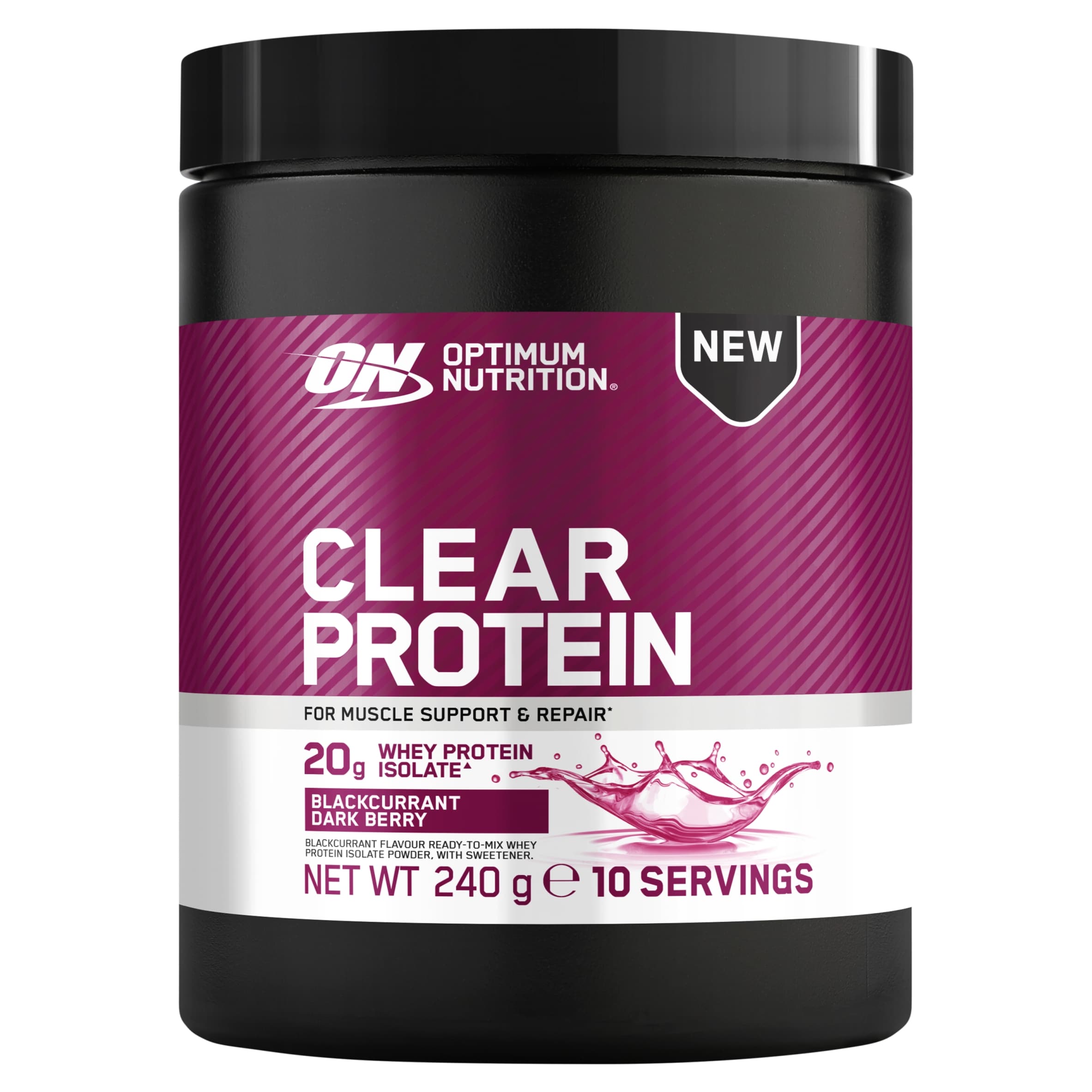 Optimum Nutrition Clear Protein Blackcurrant & Dark Berry 240g.