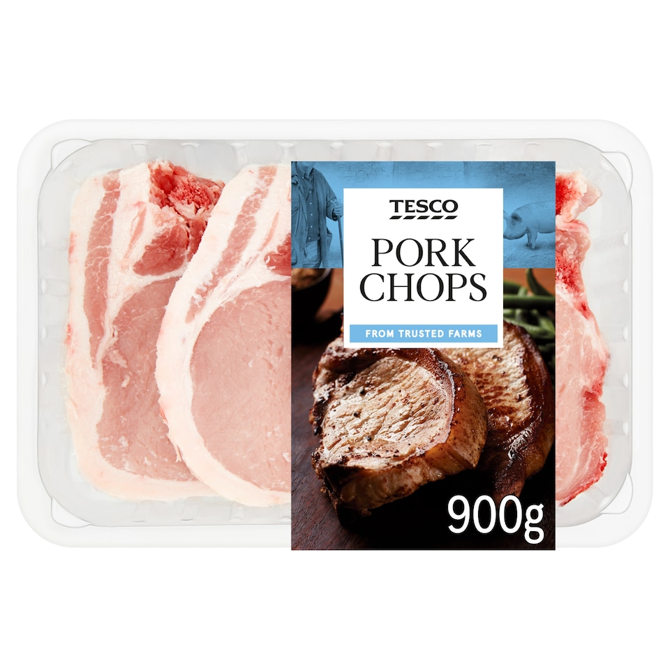 Tesco Pork Chops 4 Pack 900G