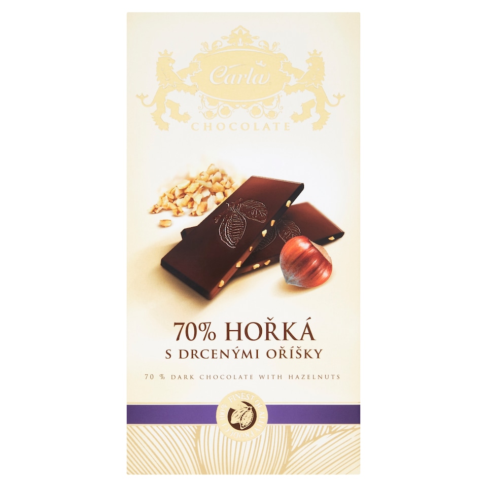 Carla 70% Dark Chocolate with Hazelnuts 80g