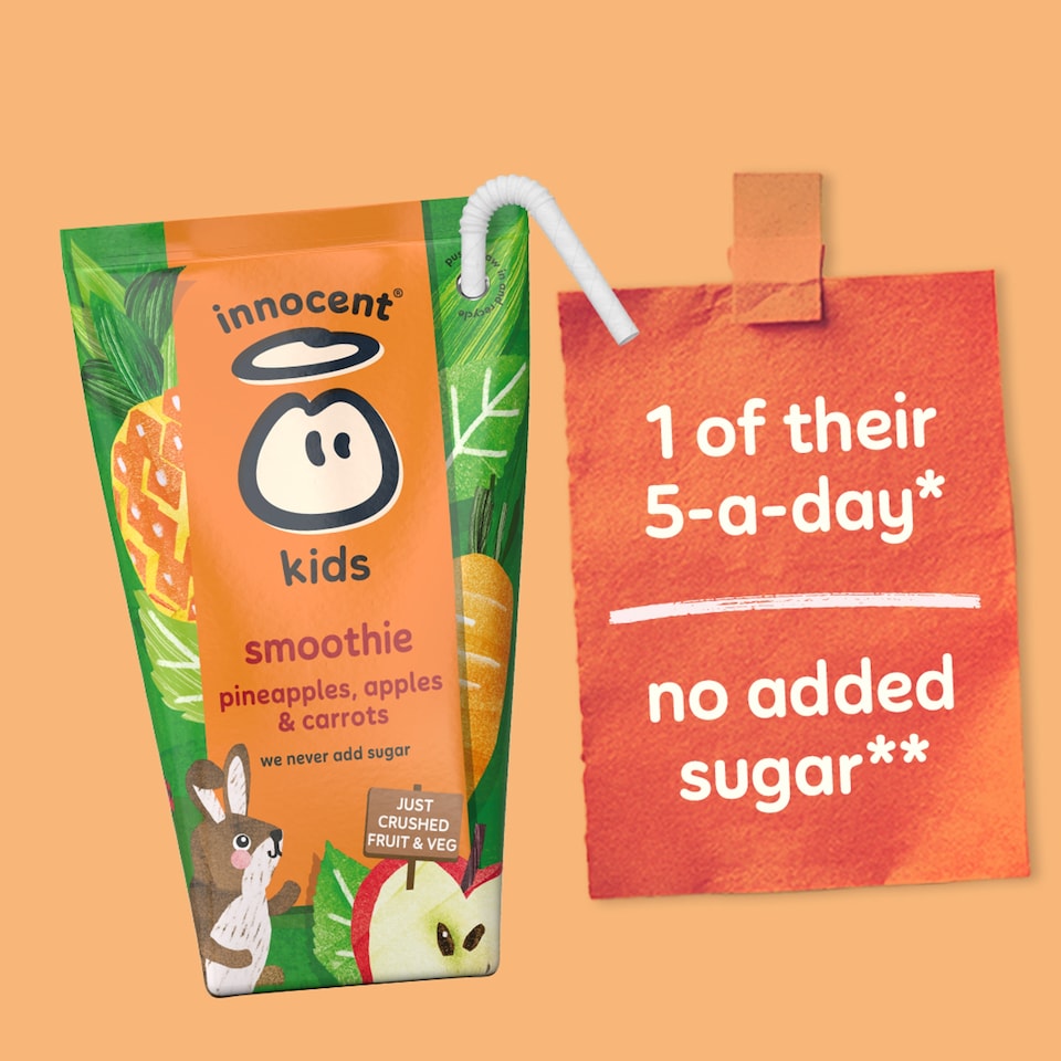 image 1 of innocent Kids Smoothies Pineapples, Apples & Carrots 4 x 150ml
