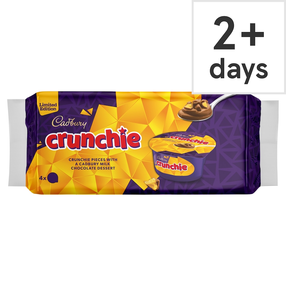 Cadbury Crunchie Milk Chocolate Desserts 4X75g