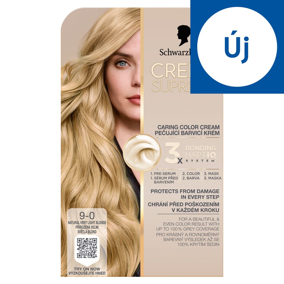 Schwarzkopf Creme Supreme tartós hajfesték 9-0 természetes nagyon világos szőke