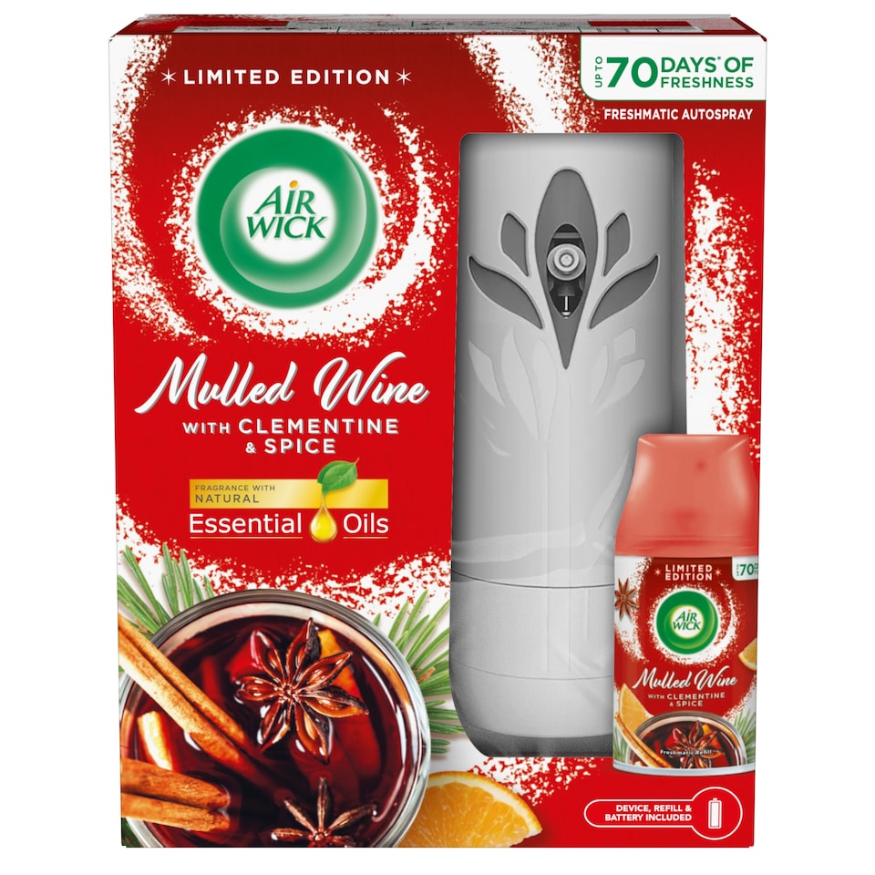 Airwick Essential Oils Mulled Wine Freshmatic 250Ml