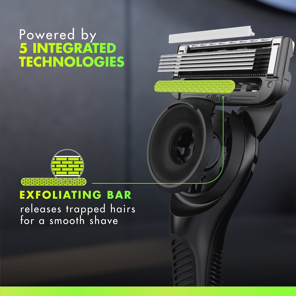 image 1 of Gillette Labs With Exfoliating Bar Razor & 7 Blade Refill