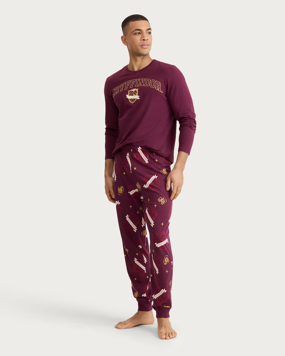 image 1 of Harry Potter Gryffindor Matching Family Christmas Pyjamas in Multi