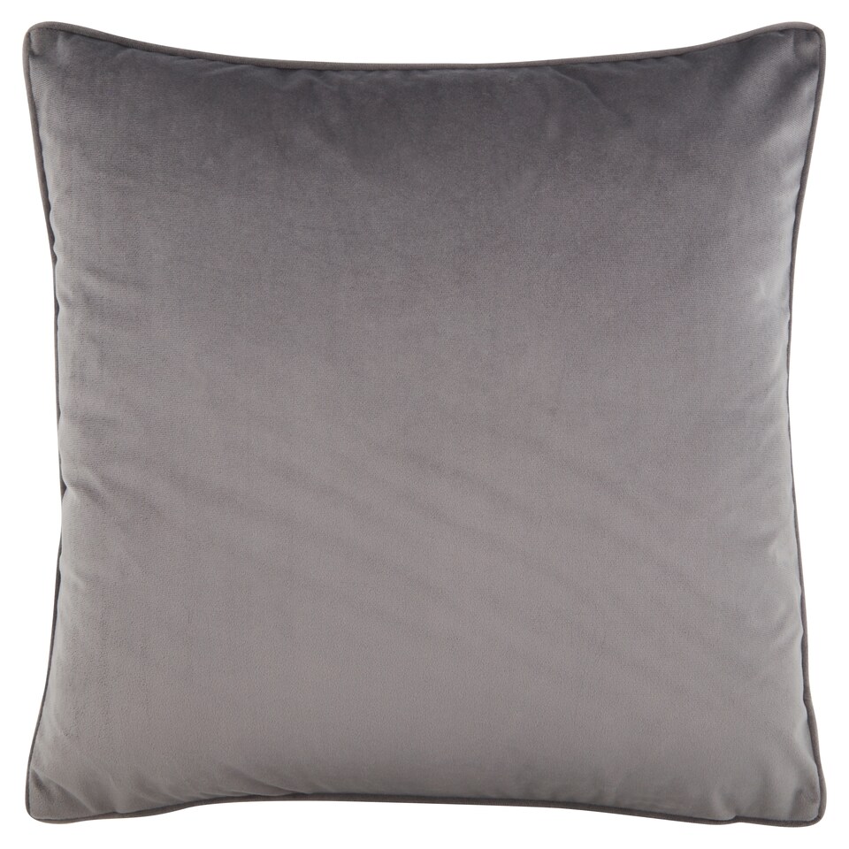 image 1 of Tesco Velour Cushion Charcoal