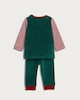 image 4 of F&F Baby 3-Piece Velour Santa's Favourite Elf Outfit in Green