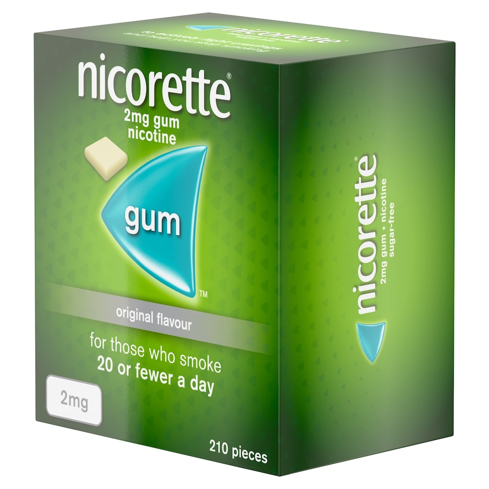 image 1 of Nicorette Stop Smoking Aid 2mg Nicotine Gum - Original 210s
