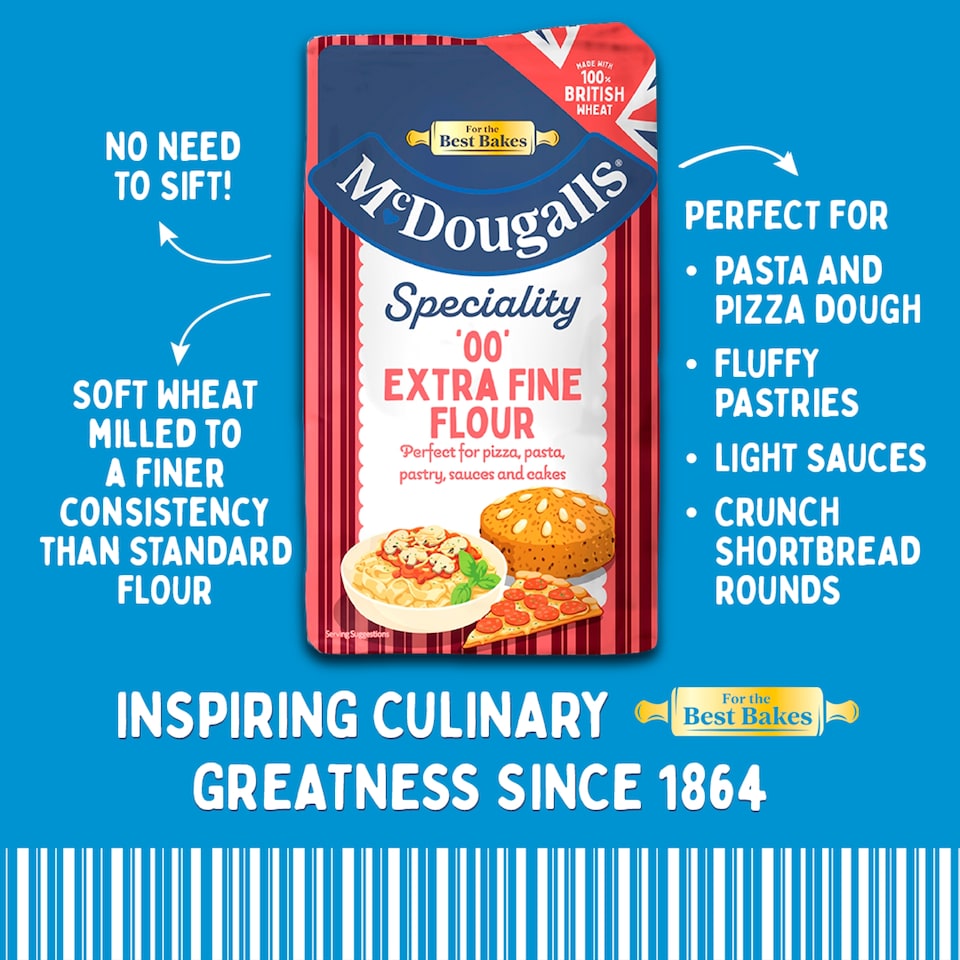 image 1 of McDougalls Speciality '00' Extra Fine Pasta Pizza Plain Flour 1kg