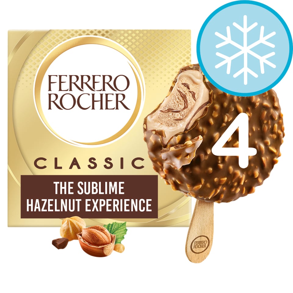 image 1 of Ferrero Rocher Classic Ice Cream Sticks 4 X 70Ml