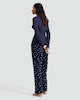image 3 of F&F Textured Star Print Top and Bottoms Pyjamas in Navy