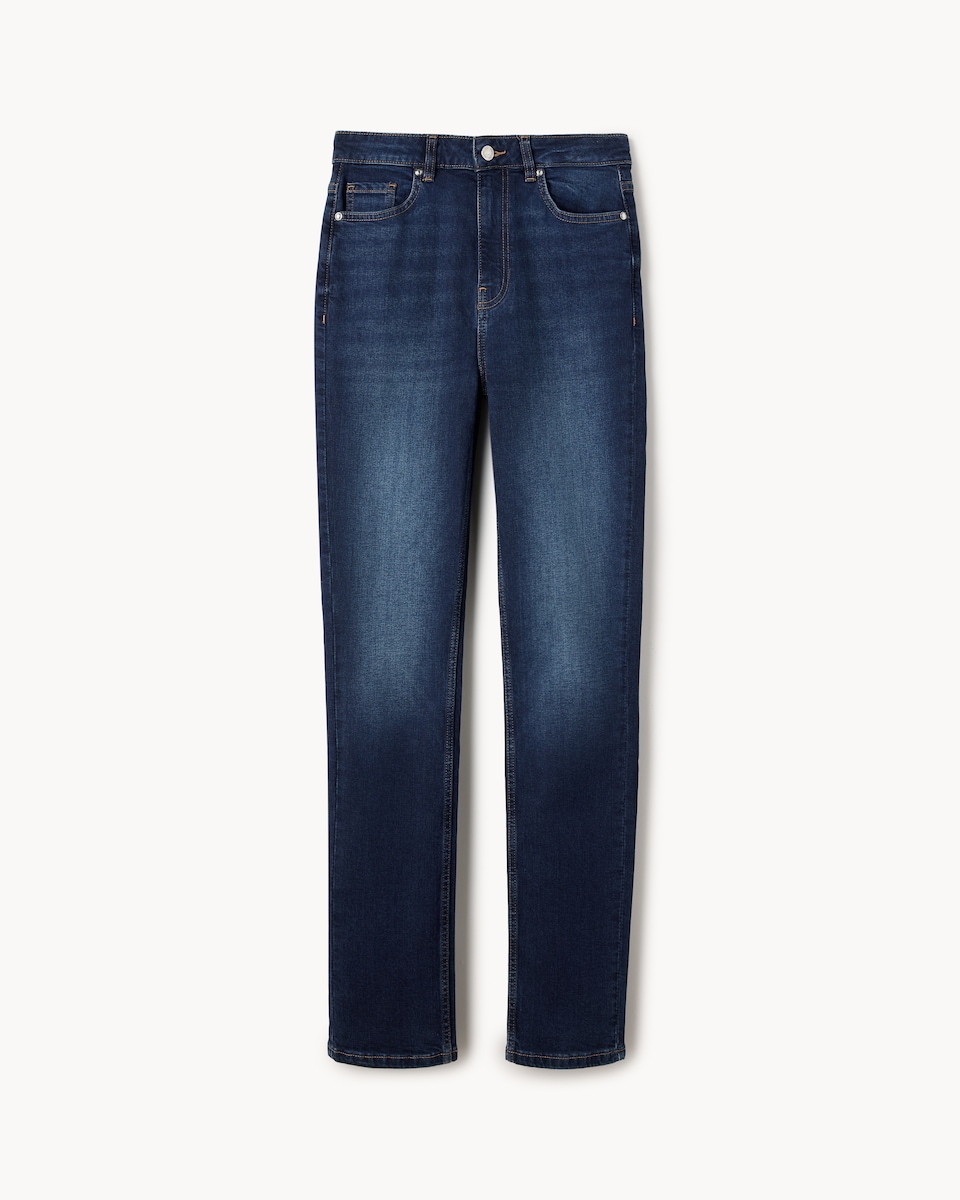 image 1 of F&F High Rise Cigarette Jeans in Navy