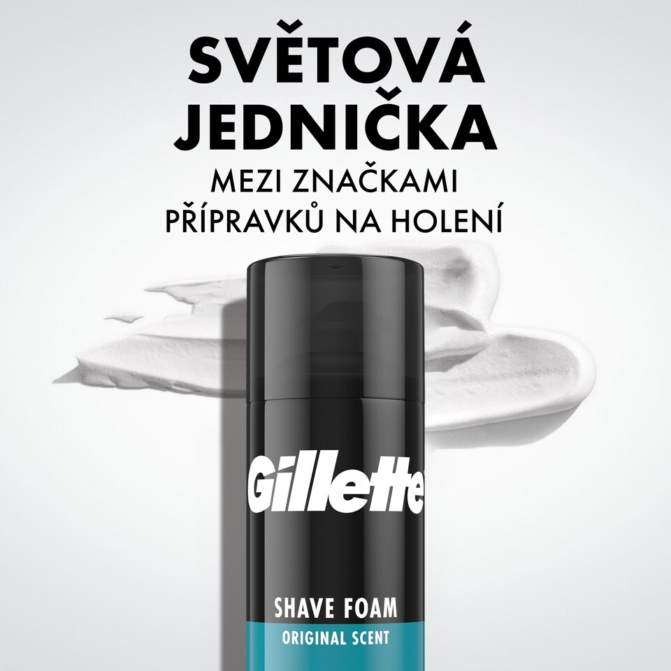 Obrázek 1 pro produkt Gillette Classic Pěna Na Holení Sensitive Pro Citlivou Pokožku, 400 ml