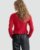 image 3 of F&F Frilly Button Front Cardigan  in Red