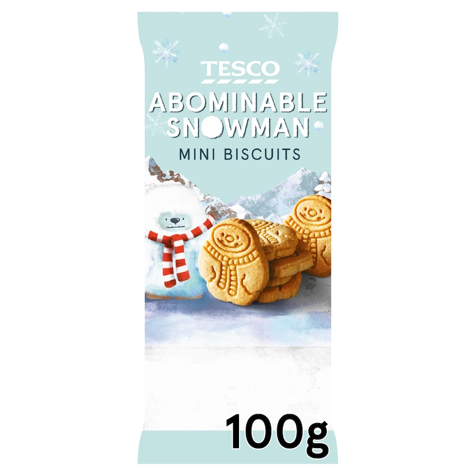 Tesco Abominable Snowman Mini Biscuits 100g