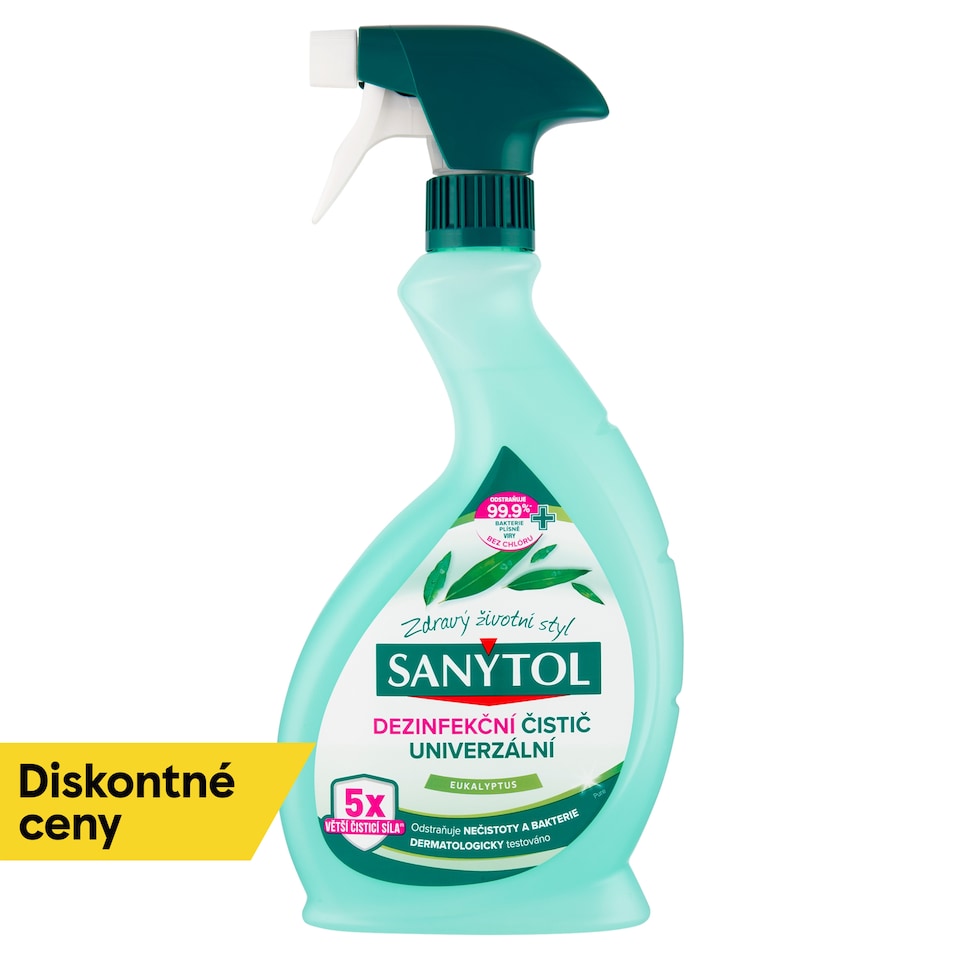 obrázok 1 z Sanytol Dezinfekčný čistič univerzálny eukalyptus pure 500 ml