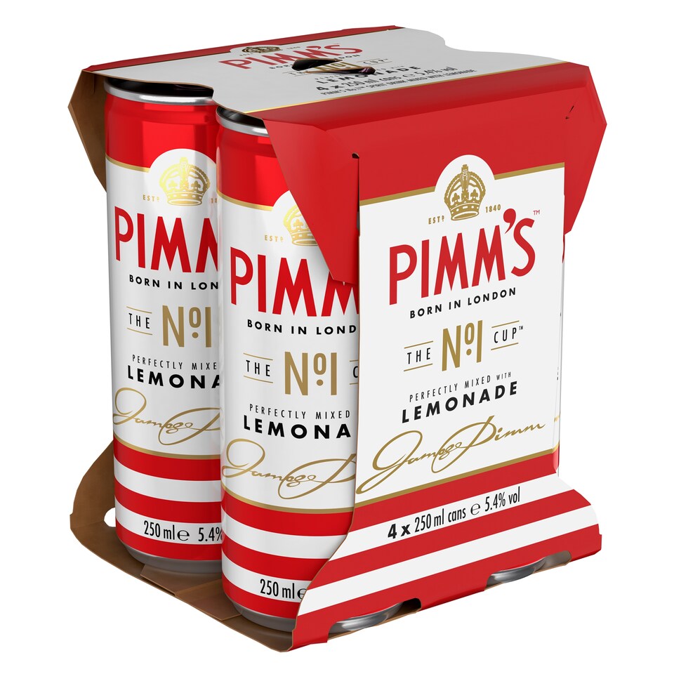image 1 of Pimm's & Lemonade 4 X 250Ml