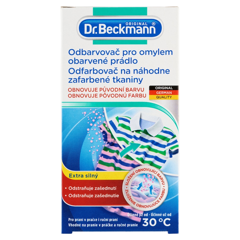obrázok 1 z Dr. Beckmann Odfarbovač na náhodne zafarbené tkaniny 75 g