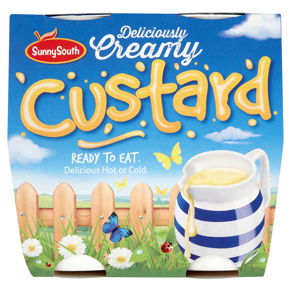 Sunny South Ready To Eat Custard Pots 4 X 150G
