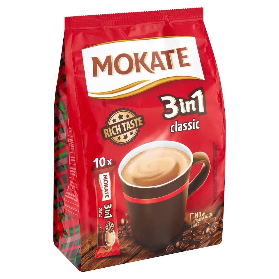 image 1 of Mokate 3in1 Classic Instant Coffee Drink in Powder 10 x 17 g (170 g)