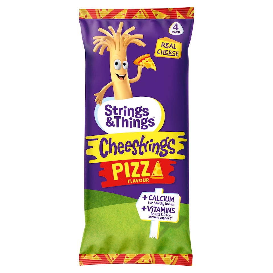 image 1 of Strings & Things Cheestrings Pizza 4 Pack 80G