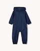 image 1 of F&F School Unisex Zip Up Puddlesuit in Navy