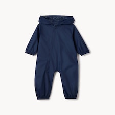 F&F School Unisex Zip Up Puddlesuit in Navy