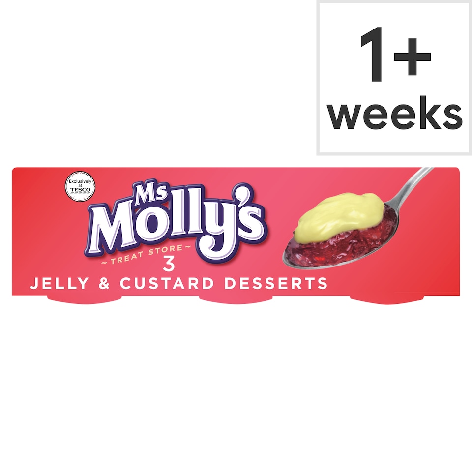 Ms Molly's Jelly & Custard Dessert 3 Pack 375G