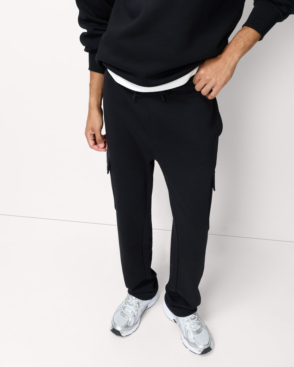 image 1 of F&F Active EVERYHOUR Cotton Rich Cargo Joggers in Black