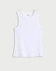image 4 of F&F Cotton Rich Ribbed Racerback Vest in White