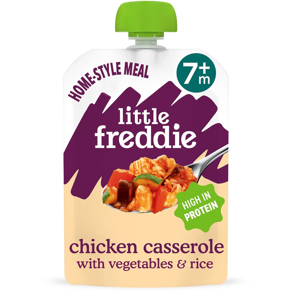 Little Freddie Organic Chicken Casserole with Vegetables & Rice 7m+ 130g