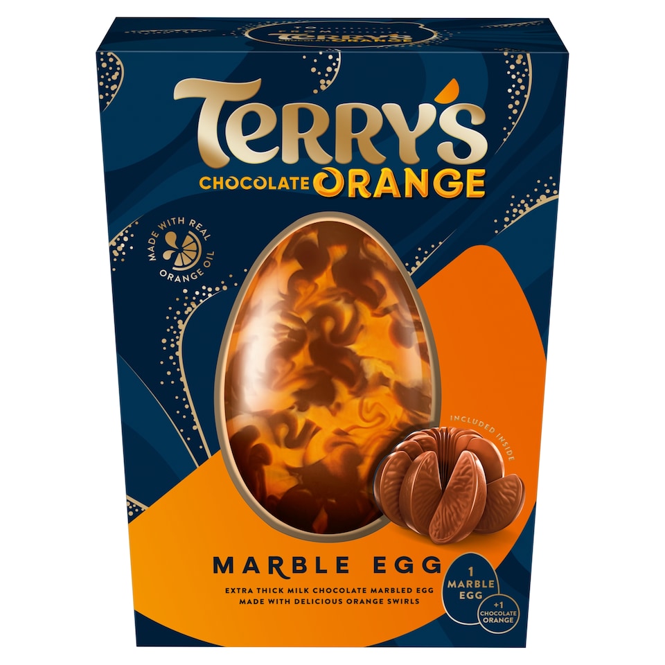 TERRY'S CHOCOLATE ORANGE MARBLE EGG AND BALL 425g
