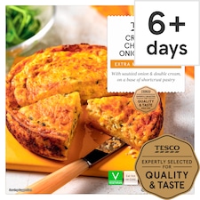 Tesco Extra Mature Cheddar & Onion Crustless Quiche 340g