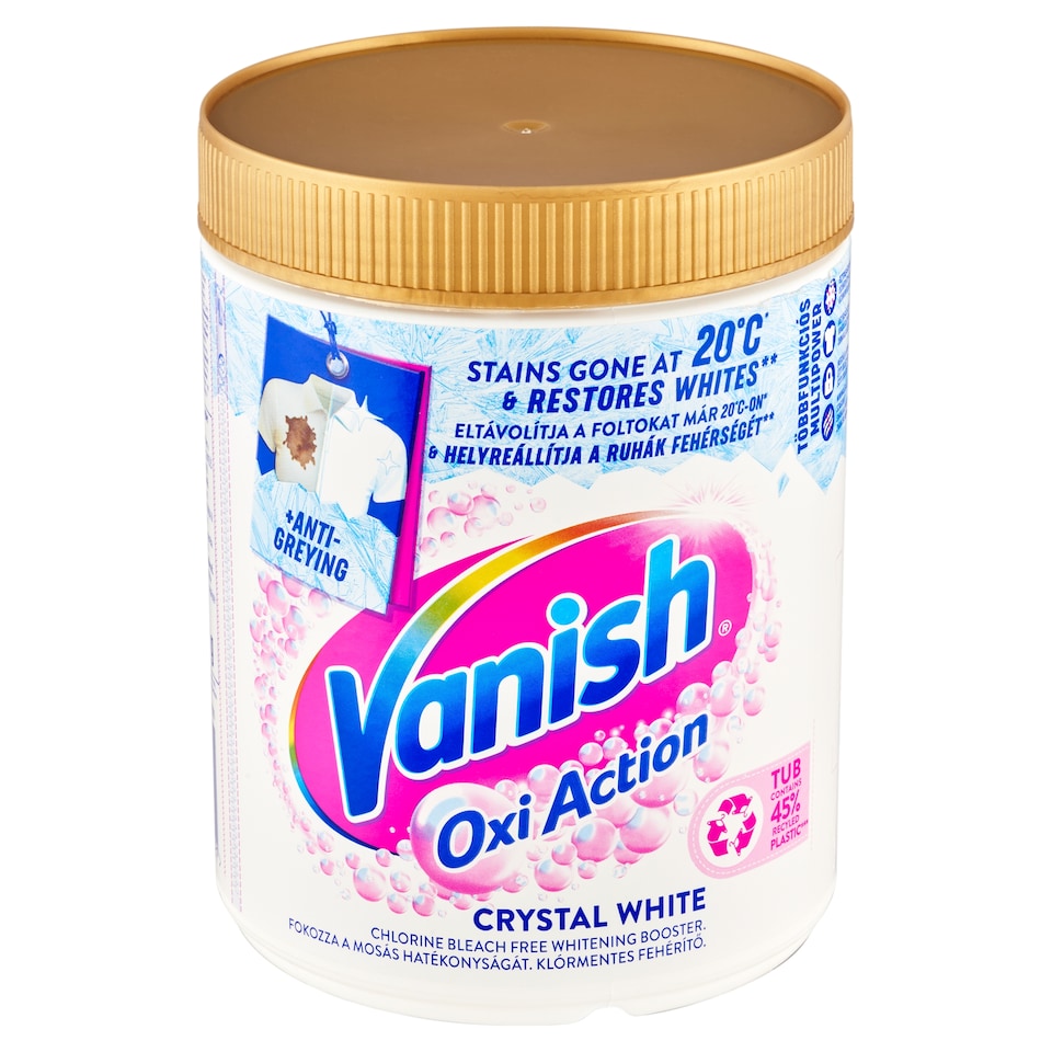 Obrázek 1 pro produkt Vanish Oxi Action Crystal White prášek na bělení a odstranění skvrn 970g