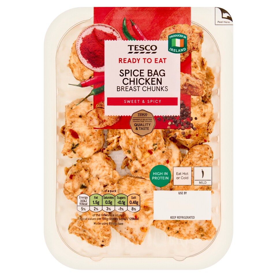 Tesco Spice Bag Chicken Breast Chunks 140g 