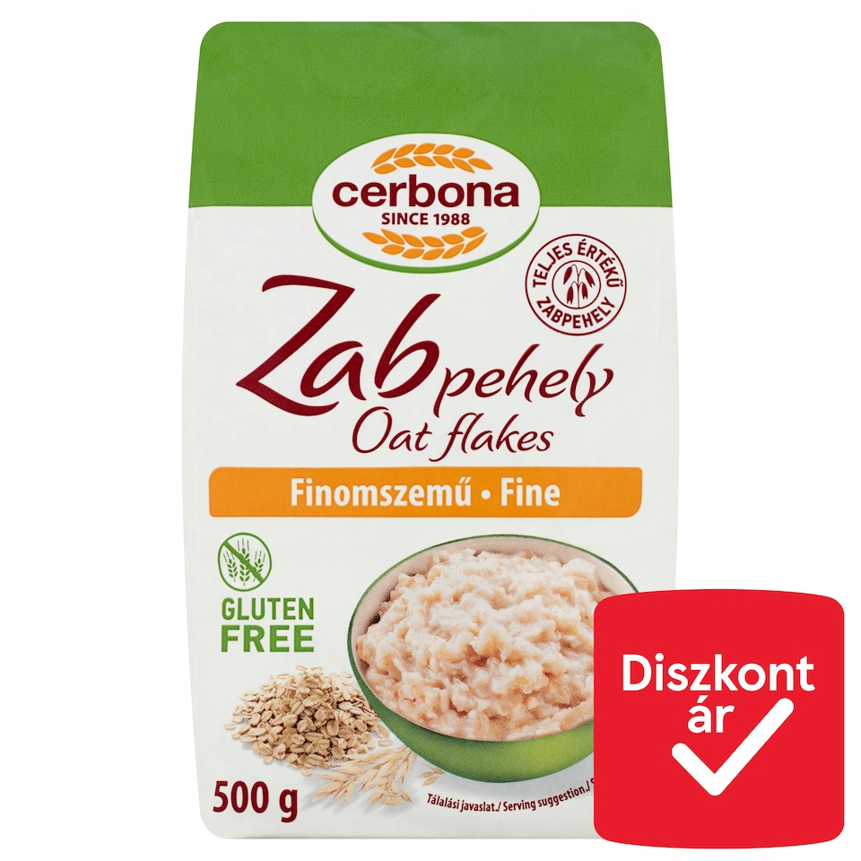 Cerbona gluténmentes finomszemű zabpehely 500 g