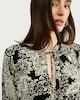 image 3 of F&F Paisley Print Long Sleeved Mini Dress in Multi Black White